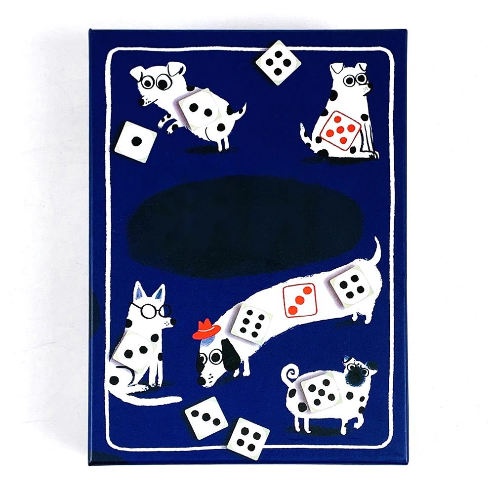 Jeu de cartes-un jeu sur les dés roulants pour augmenter votre chance et le chien, jeu de société, jeux interactifs en famille, jeux de vacances