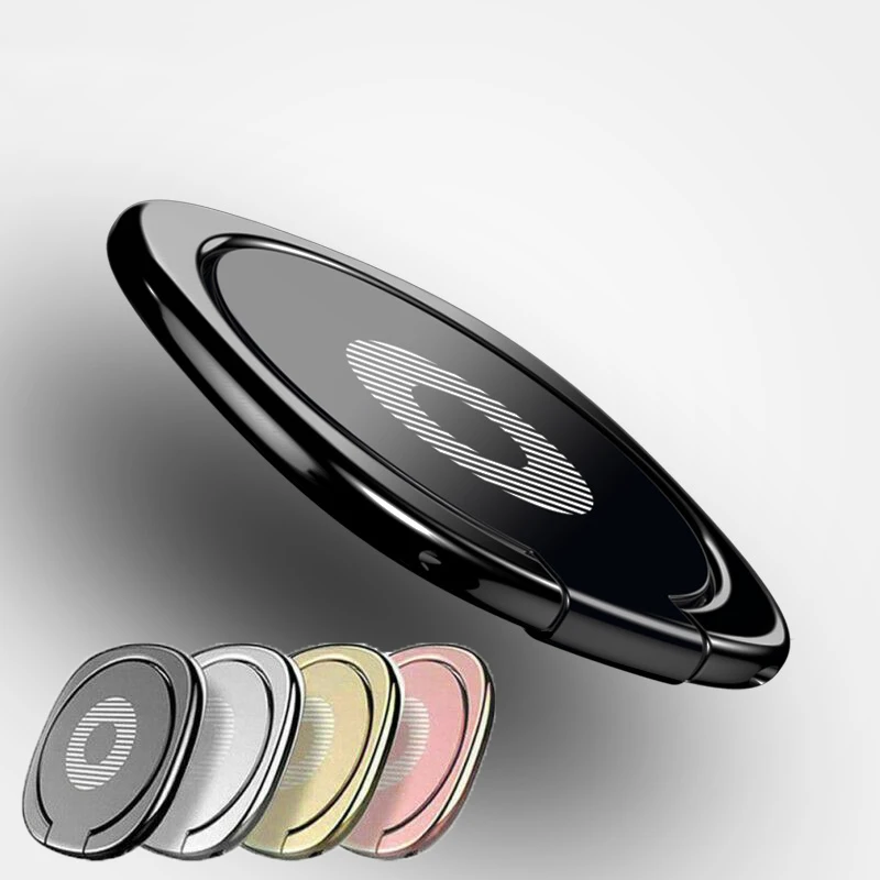 Luxus Finger Ring Halter Rotierenden Handy Halter Metall Drehbare Buchse Runde Smartphone Ring Halter Halterung Zubehör Image