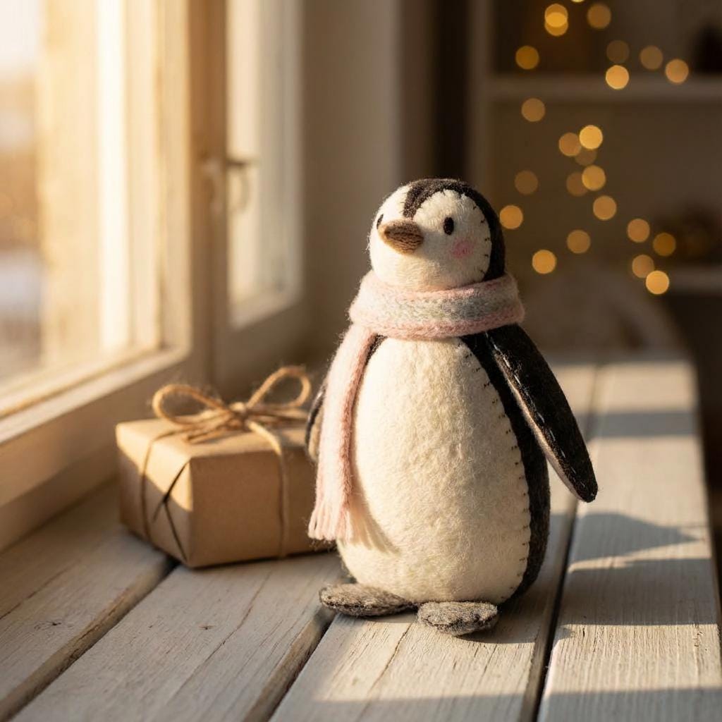 Modello di cucito per peluche pinguino / Modello per animali di peluche / Modello fai da te per giocattolo pinguino / Modello di cucito per peluche /