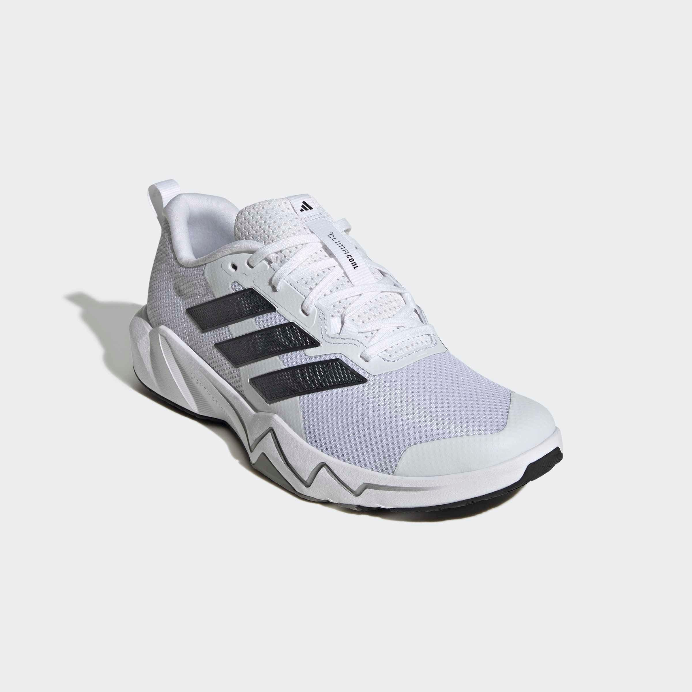 Trainingsschuh ADIDAS PERFORMANCE "RAPIDMOVE GO TRAINER M", Damen, Gr. 47, cloud weiß, core schwarz, iron metallic, Textil, Schuhe