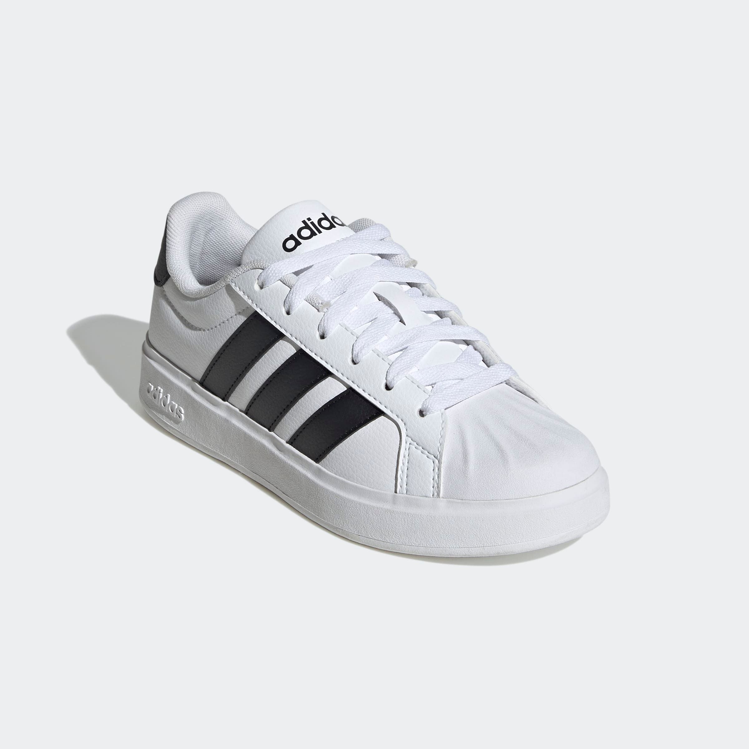 Sneaker ADIDAS SPORTSWEAR "STREETTALK", Damen, Gr. 35,5, cloud weiß, core schwarz, core schwarz, Synthetik, Schuhe Sneaker, inspiriert vom Design des adidas superstar