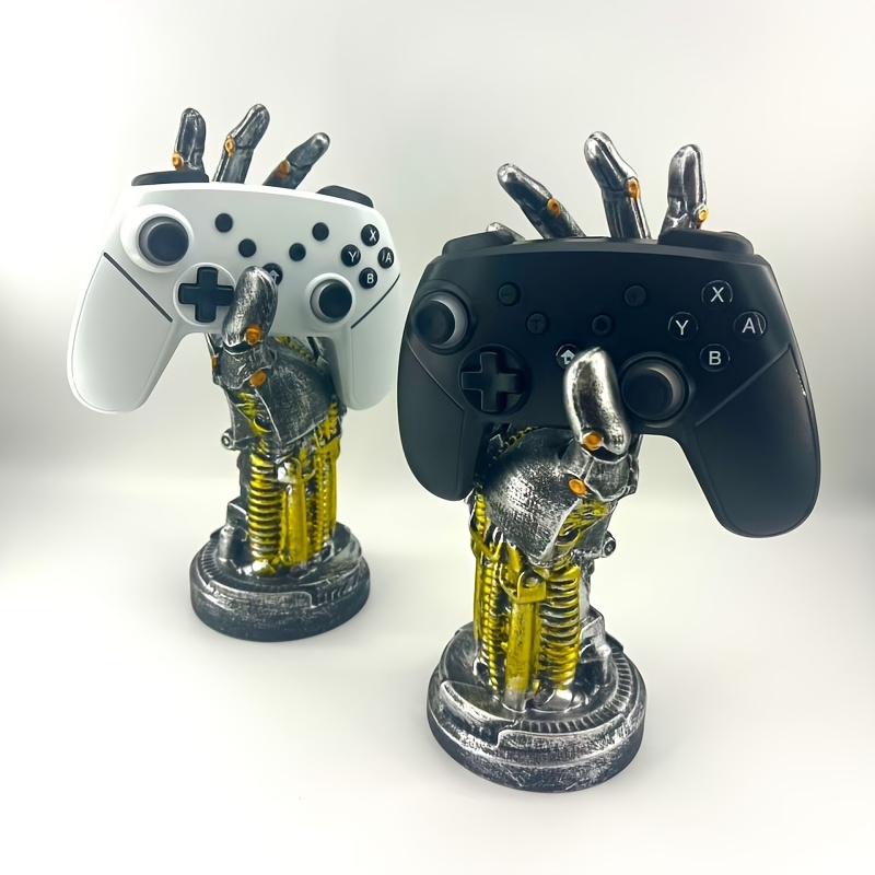 Cyberpunk Mechanical Arm Desktop Headphone Stand, New Creative Games Controller Sculpture Decoration Cyberpunk Mechanical Arm Desktop Headphone Stand, New Creative Games Controller Sculpture Decoration