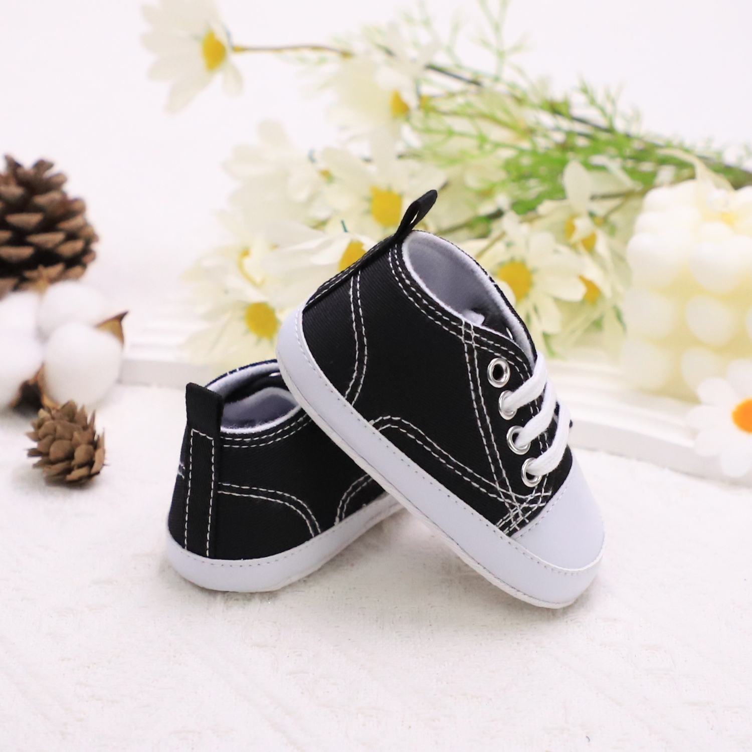 Lightweight Non Slip Shoes For Baby Boys, Casual Comfortable Sneakers For Indoor And Outdoor Walking black 7 12 Months