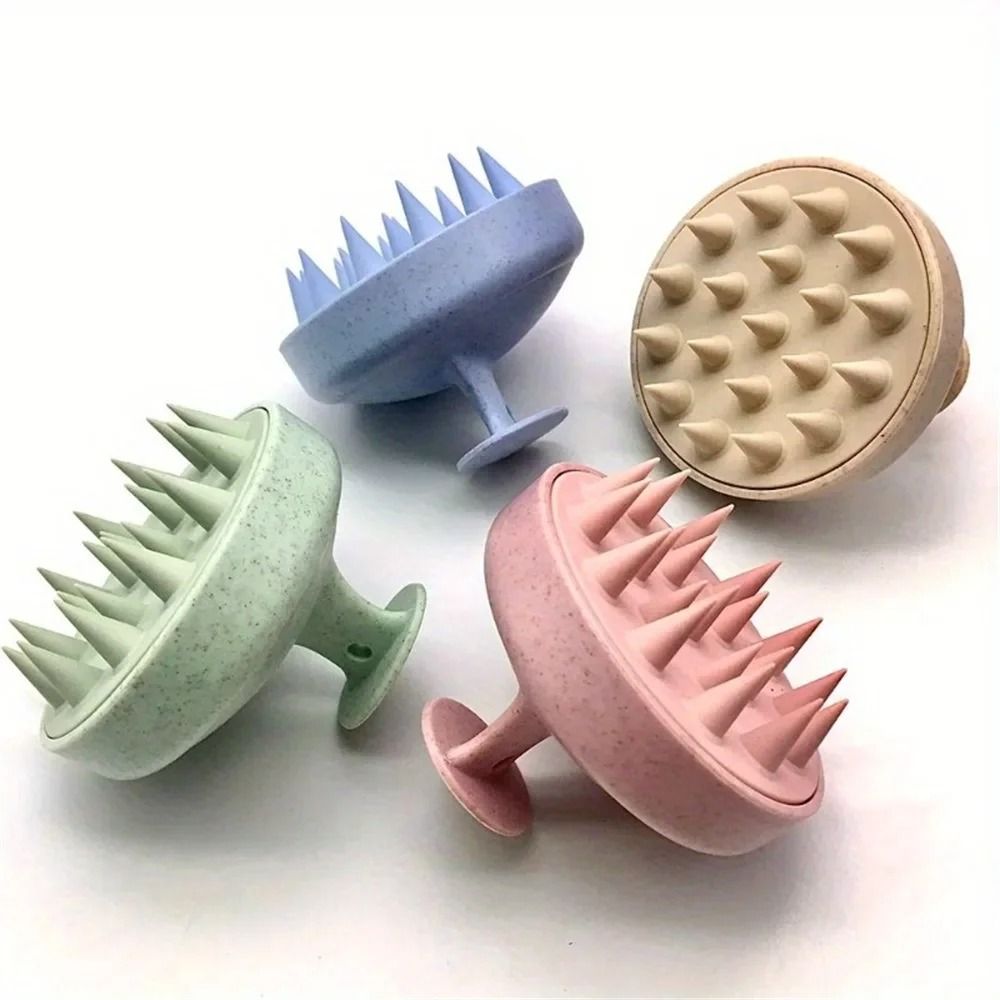 Silicone Shampoo Brush And Body Massage Brush For Hair Washing And Spa Bath blue 2.76x3.15in