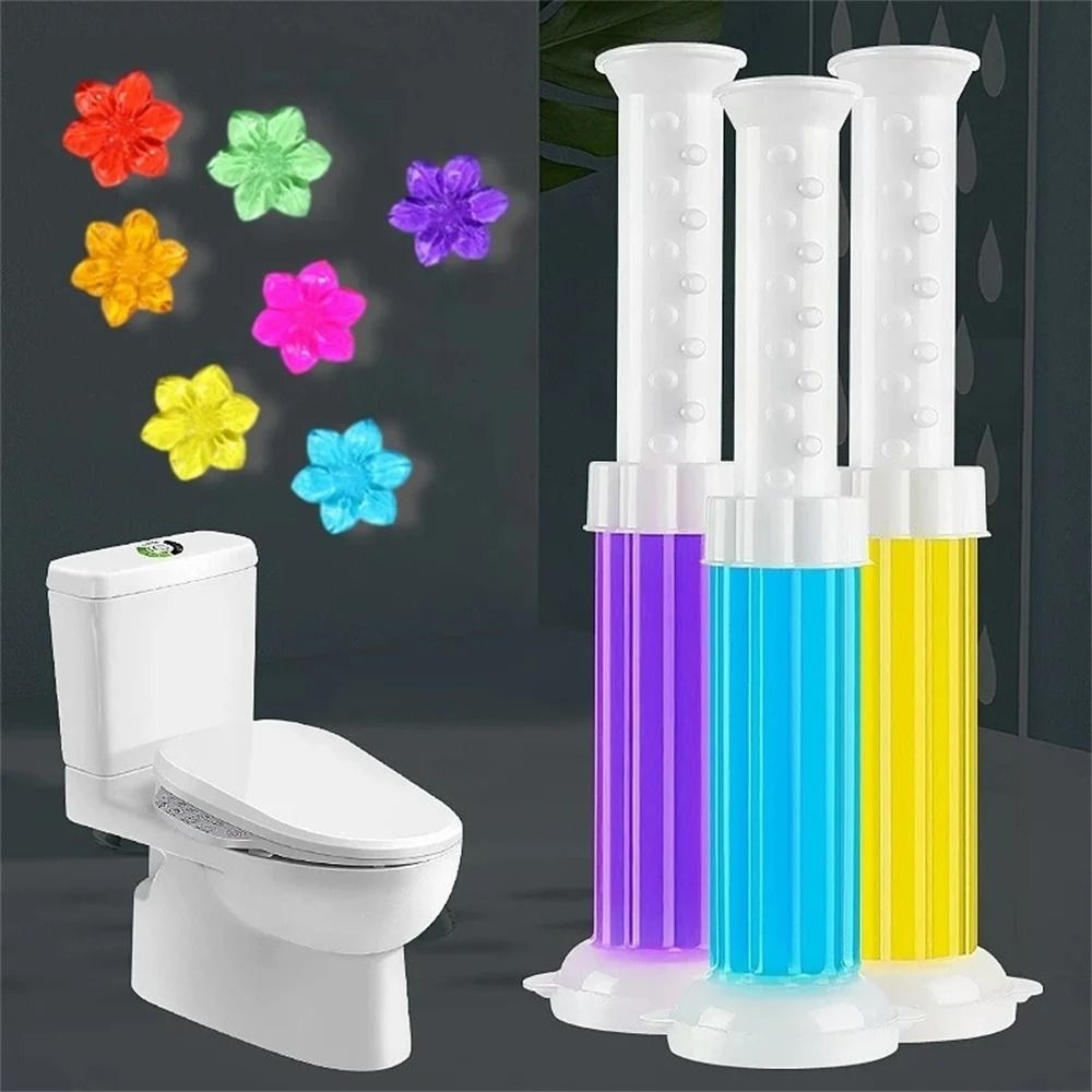 Flower Aroma Toilet Cleaning Gel Deodorizing Household Cleaner random Colors 9 Pcs