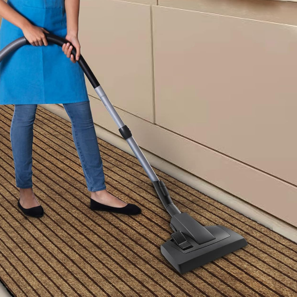 Household Striped Carpet Door Mat, Non Slip Waterproof Kitchen Floor Mat, Easy To Clean And Customisation brown 40x60cm