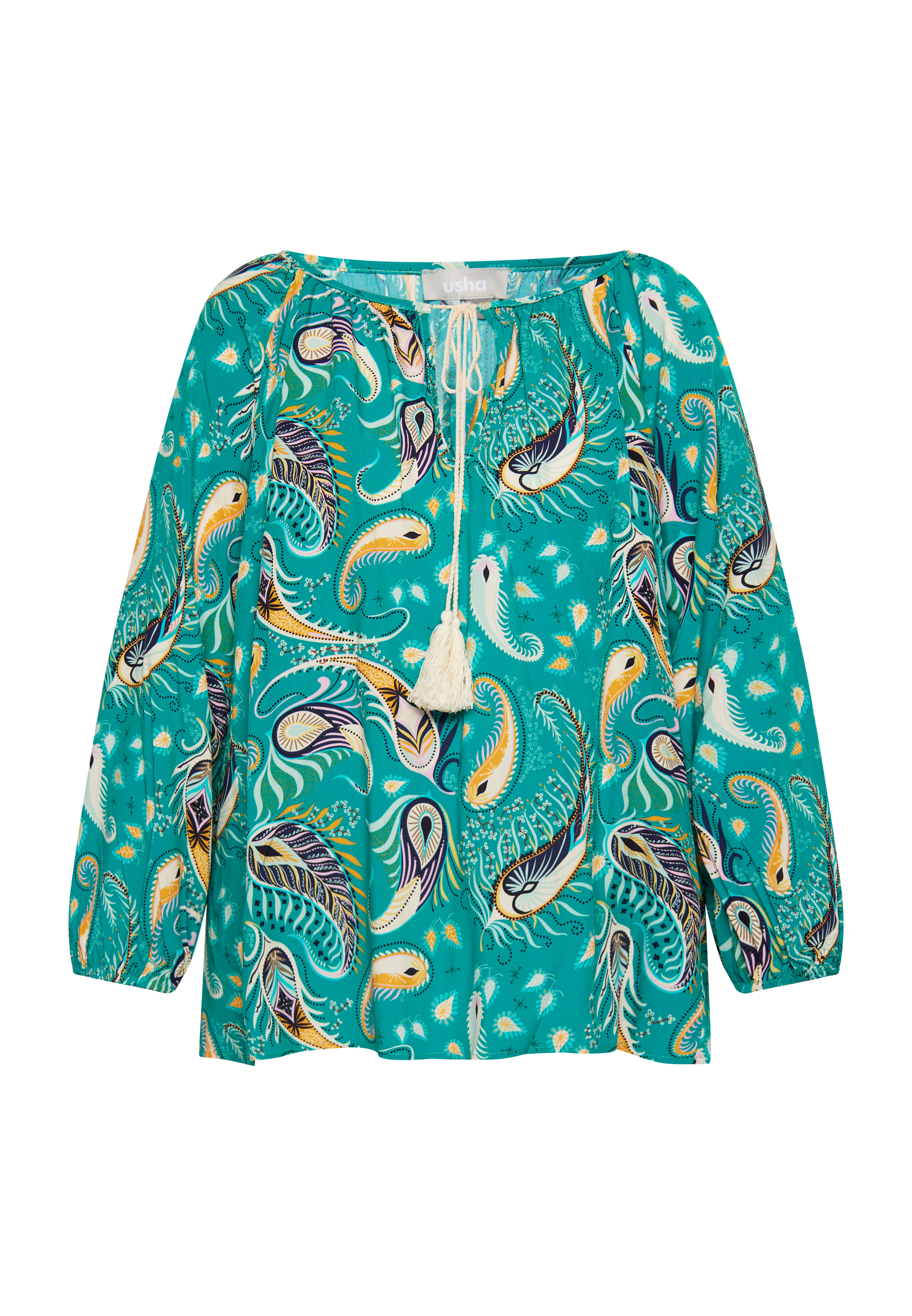 usha Blusenshirt Damen Türkis Mehrfarbig