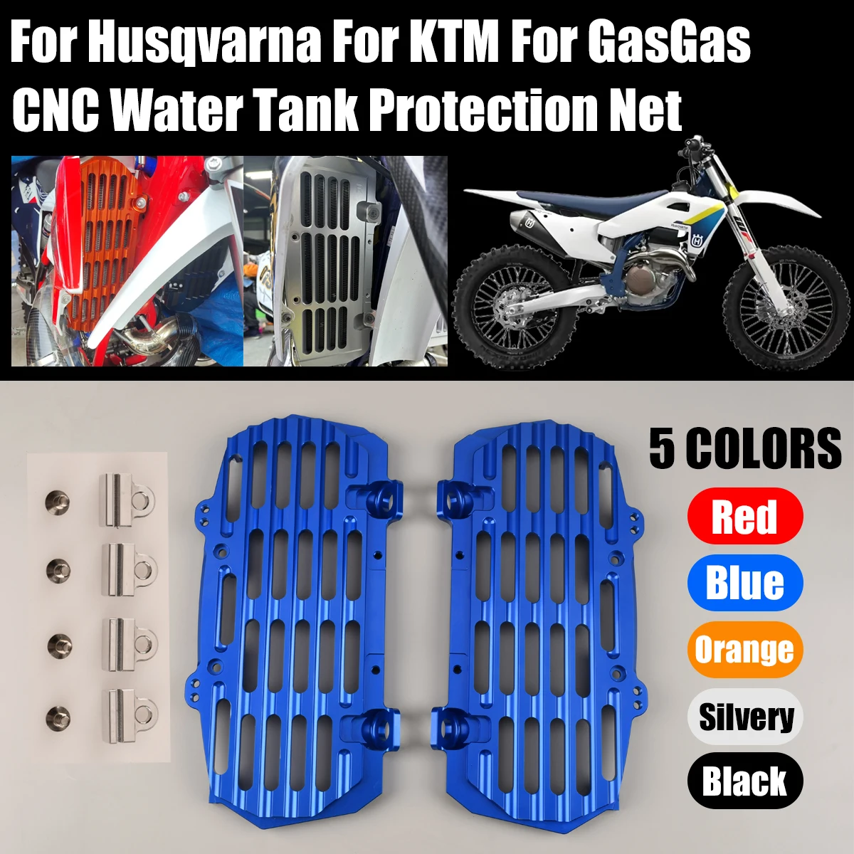 Für Husqvarna TC TE TX FC FE FX FS 2017-2024 Für KTM XC XCF SX SXF XCW EXC EXCF TPI SIX Motorrad Wasser Tank Schutzhülle Image