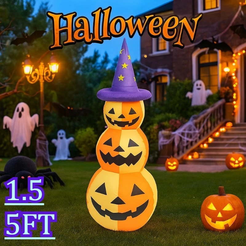 5FT Outdoor Urlaub Dekorationen Aufblasbare Spielzeug Kürbisse Halloween Dekor Halloween Hof Garten Party Aufblasbare Modell Prop Modell Image
