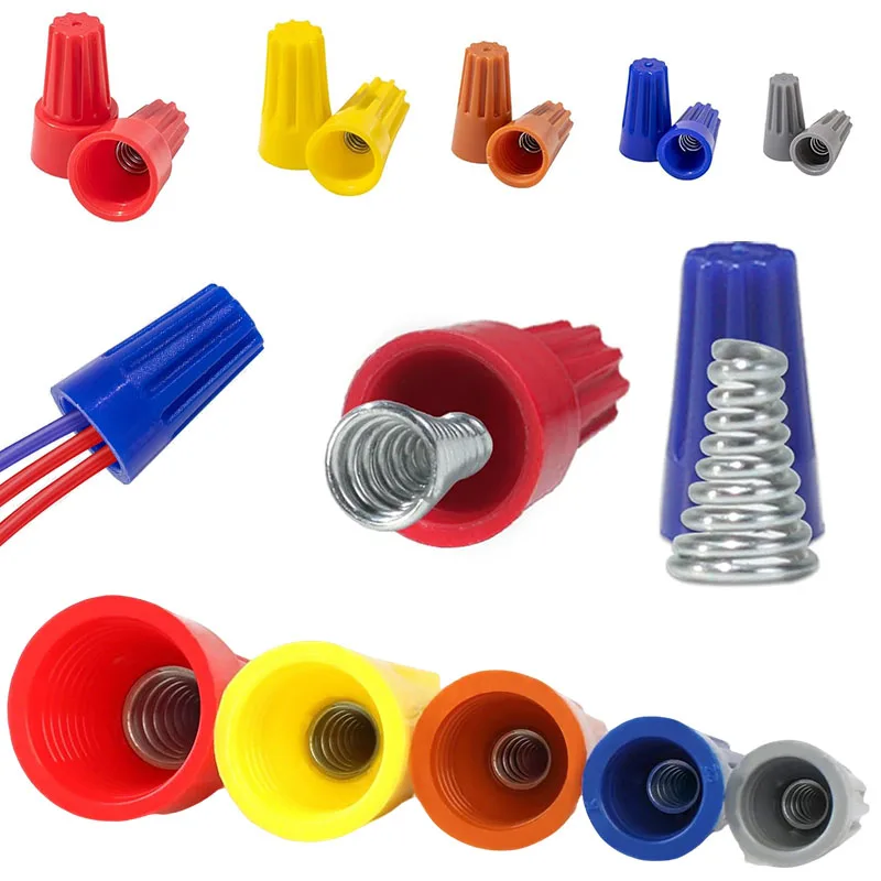 10-150PCS Bunte Elektrische Isolierte Crimp Twist Terminal Schnell Draht Stecker Mutter Frühling End Kappe Verbindung Image