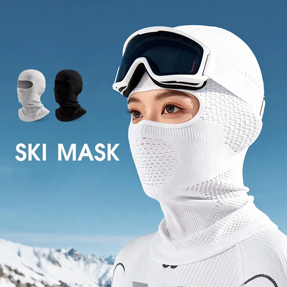 Herbst Winter Warm Radfahren Vollgesichtsmaske Unisex Elastisch Atmungsaktiv Sturmhaube Hut Outdoor Sport Laufen Motorrad Skifahren Maske Image