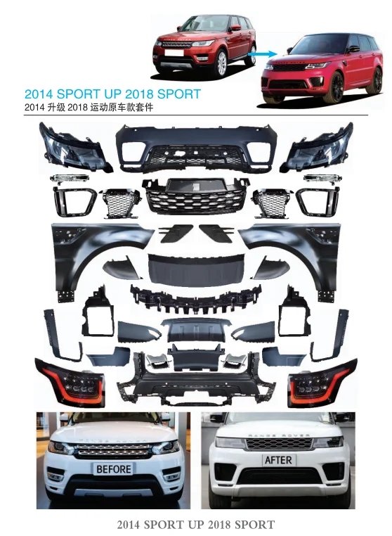 Hochwertiges Auto-Upgrade-Body-Kit für „Range Rover Sport L494 2014, Upgrade auf 2018–2020 Oe Svr Facelift Bodykit Sport Image