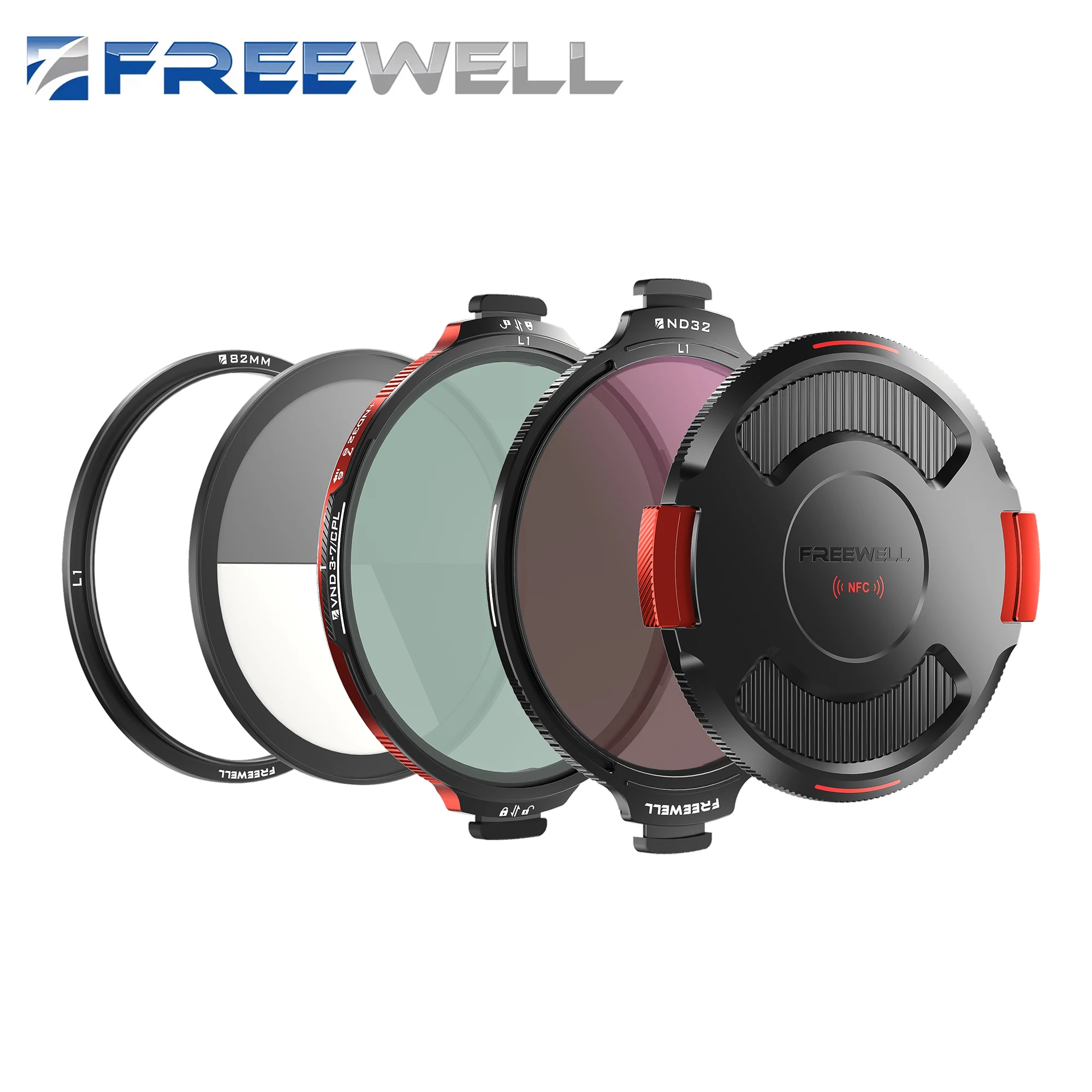 Freewell 82 mm L1 Real Locking Kameras Filter All Day Kit – Hybrid VND/CPL 3–10 Stopps mit ND32-Filtern, Fotozubehör Image