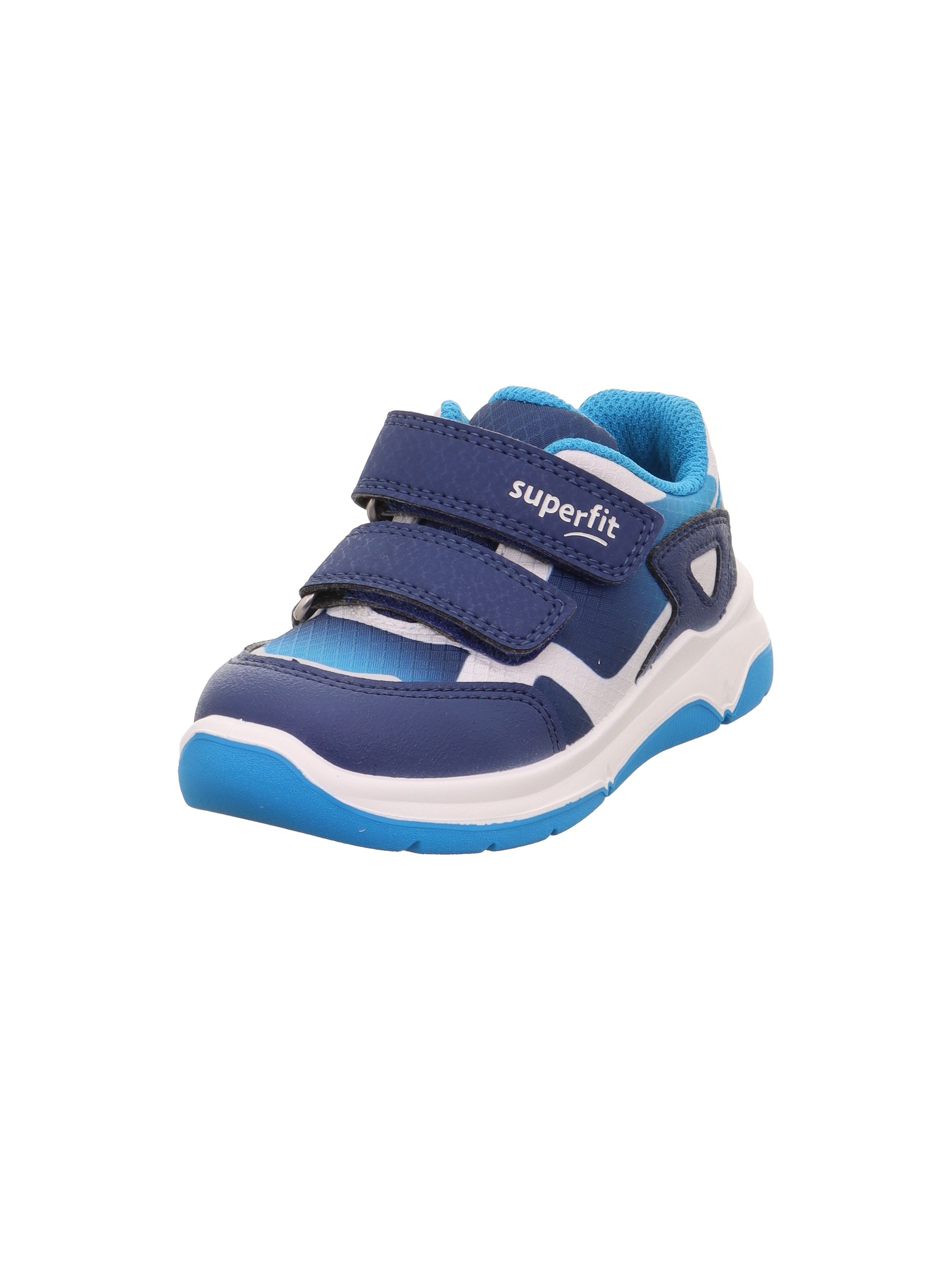 Sneaker SUPERFIT "COOPER WMS: mittel", Damen, Gr. 33, dunkelblau, türkis, Lederimitat, Textil, Schuhe Sneaker