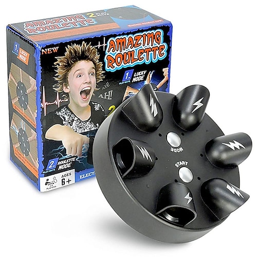 Schock-Roulette-Partyspiel, interessantes Partyspielzeug, elektrisches Glücksspiel, Mikro-Roulette, Lügendetektor, Finger-Schockspiel, Spielzeug, Partygeschenk, Elektroschockdetektor,
