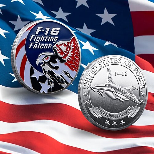 US-Luftwaffe Gedenkmünze – Vereinigte Staaten 250. Jubiläum Metall Herausforderung Münze Eisen Kunst Sammlermilitärabzeichen patriotisches Souvenirs Geschenk für Veteranen Luftfahrer Image