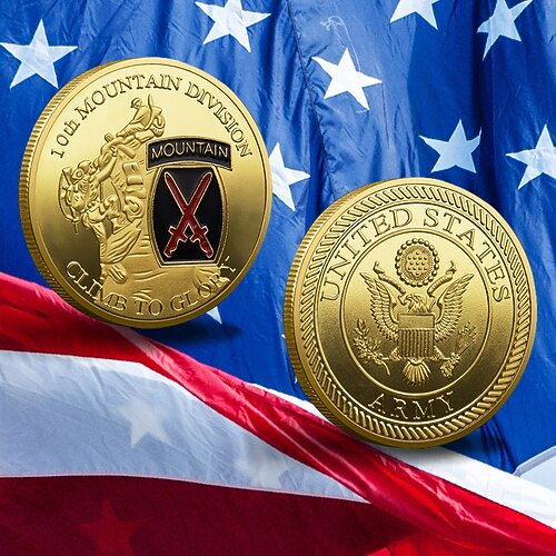 Gedenkmünze der US-Armee – 250. Jahrestag, Sammlerstück mit amerikanischem Adler, doppelseitiges Metall-Souvenir für Veteranen, patriotisches Geschenk für Soldaten Münzsammler Image