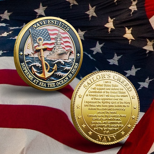 Gedenkmünze des US Marine Corps – 250. Jahrestag der Vereinigten Staaten, Sammlermünze aus Eisen, patriotisches Souvenir für Marinesoldaten Veteranen Image