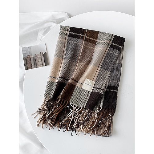 Herrenschal aus Kunstwolle und Polyester, kariert, in verschiedenen Farben erhältlich, ideal als Geschenk Image