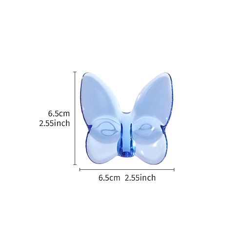 Schmetterlingsförmige Tischdekoration aus Acryl – mehrfarbige Schmetterlingsfigur, ideal für Partys, Veranstaltungen, Ausstellungsräume, Büros, Wohnzimmer, Arbeitszimmer und als Geschenk. Image