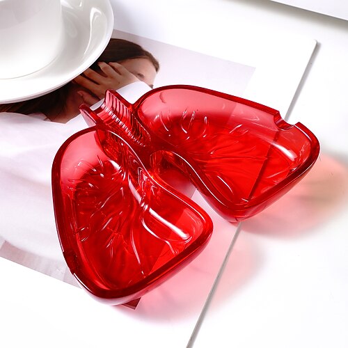 Lungenförmiger Aschenbecher aus Kristallharz – farbenfroher Schreibtisch-Aschenbecher aus Epoxidharz, transparentes Ornament in Form einer menschlichen Lunge als Dekoration für Zuhause, einzigartiges Image