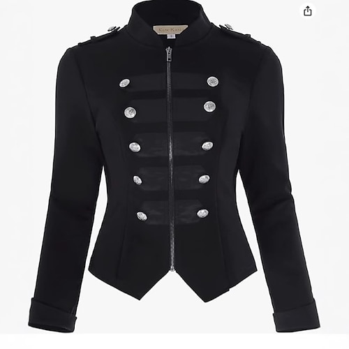 Retro Vintage Rokoko Mantel Maskerade Zirkusjacke langarm Prinz Aristokrat Kostüm Damen Karneval Maskerade Veranstaltung / Fest Erwachsene Mantel Herbst Winter Image