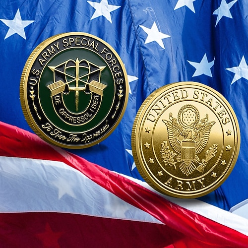 Gedenkmünze der US-Armee – 250. Jahrestag, Sammlerstück mit amerikanischem Adler, doppelseitiges Metall-Souvenir für Veteranen, patriotisches Geschenk für Soldaten Münzsammler Image