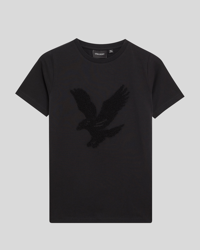 Lyle & Scott Jungen Frottee-T-Shirt mit Adler-Motiv, Schwarz Image