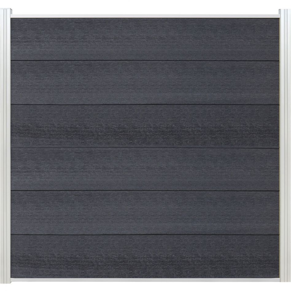 Wellker Sichtschutzzaun Steckzaunelement Cora Line Set WPC anthrazit Sichtschutz Steckzaun, 179x28x2 cm Image