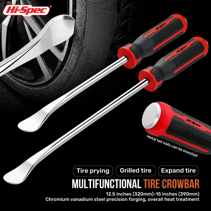 12.5/15 pouces Auto pneu pied-de-biche leviers de changement de pneu moto cuillère pneu Kit 30CM vélo pneu leviers cuillère pneu outil de réparation