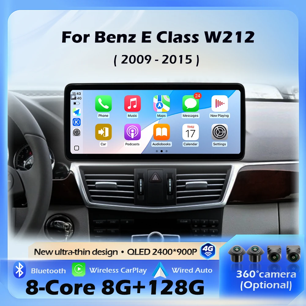 Android Für Mercedes Benz E Klasse W212 2009-2015 Drahtlose Carplay Auto Radio Multimedia Navigation GPS DSP 4G WIFI BT Auto Werkzeuge Image
