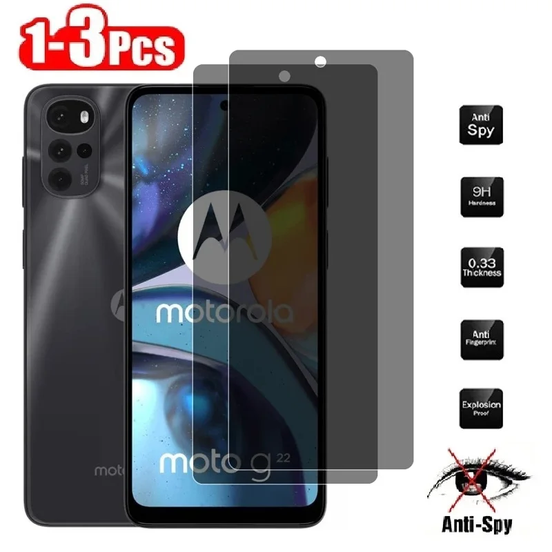 1-3 Stück Privatsphäre gehärtetes Glas Displays chutz folie Anti-Spion für Moto G Play Gen G54 3 G14 Power Edition Edge 30 2022 g Stylus 2023 Image