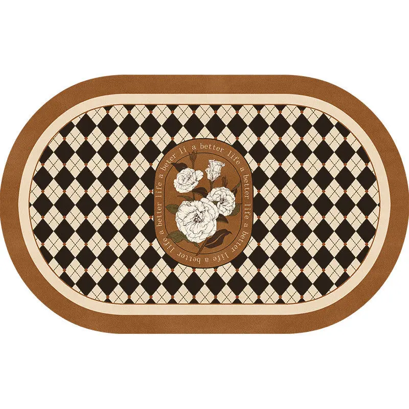 Saugfähige schnell trocknende Boden matte, rutsch festes Retro-Kieselalgen-Schlamm kissen, Gummi fuß matte Image