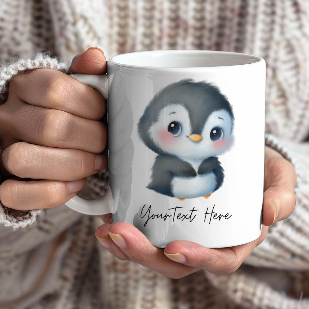 Tazza con simpatico pinguino, regalo unico, tazza da caffè, tazza da caffè personalizzata con nome, regalo perfetto, tazza da caffè, tazza con pinguin