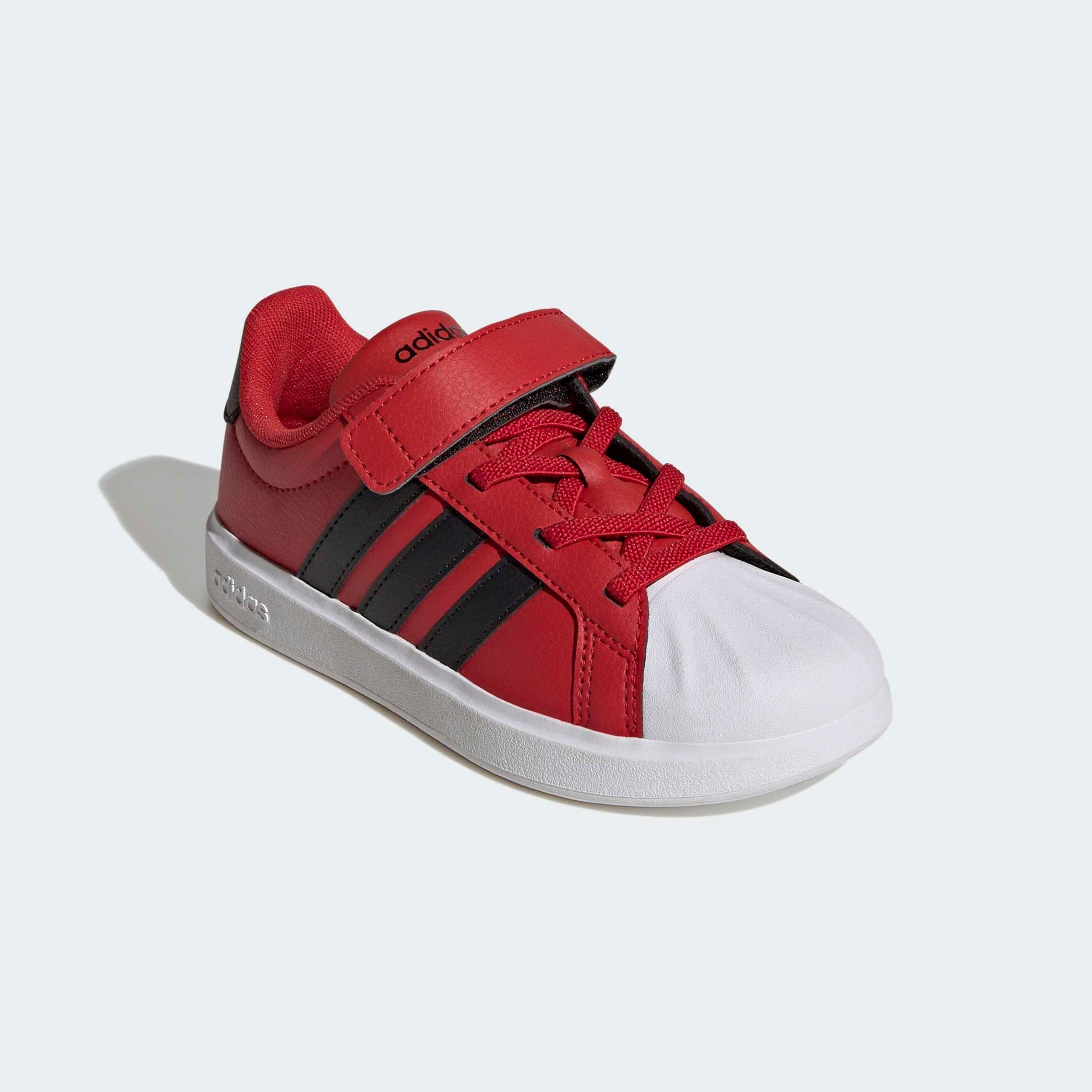 Sneaker ADIDAS SPORTSWEAR "STREETTALK", Damen, Gr. 32, better scarlet, core schwarz, cloud weiß, Synthetik, Schuhe Sneaker, inspiriert vom Design des adidas superstar