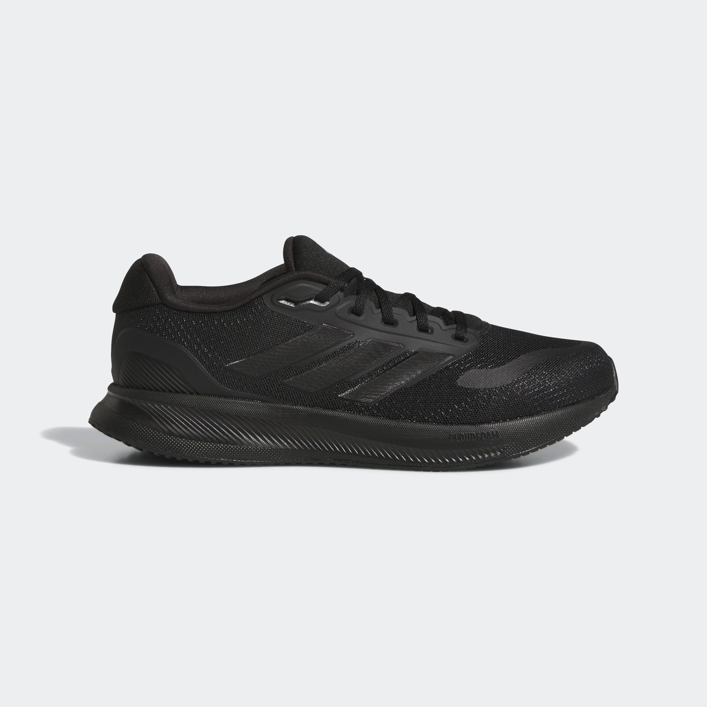 Laufschuh ADIDAS PERFORMANCE "RUNFALCON 5 WIDE", Damen, Gr. 45, coreschwarz, coreschwarz, ftwwht, Synthetik, Textil, Schuhe Laufschuh