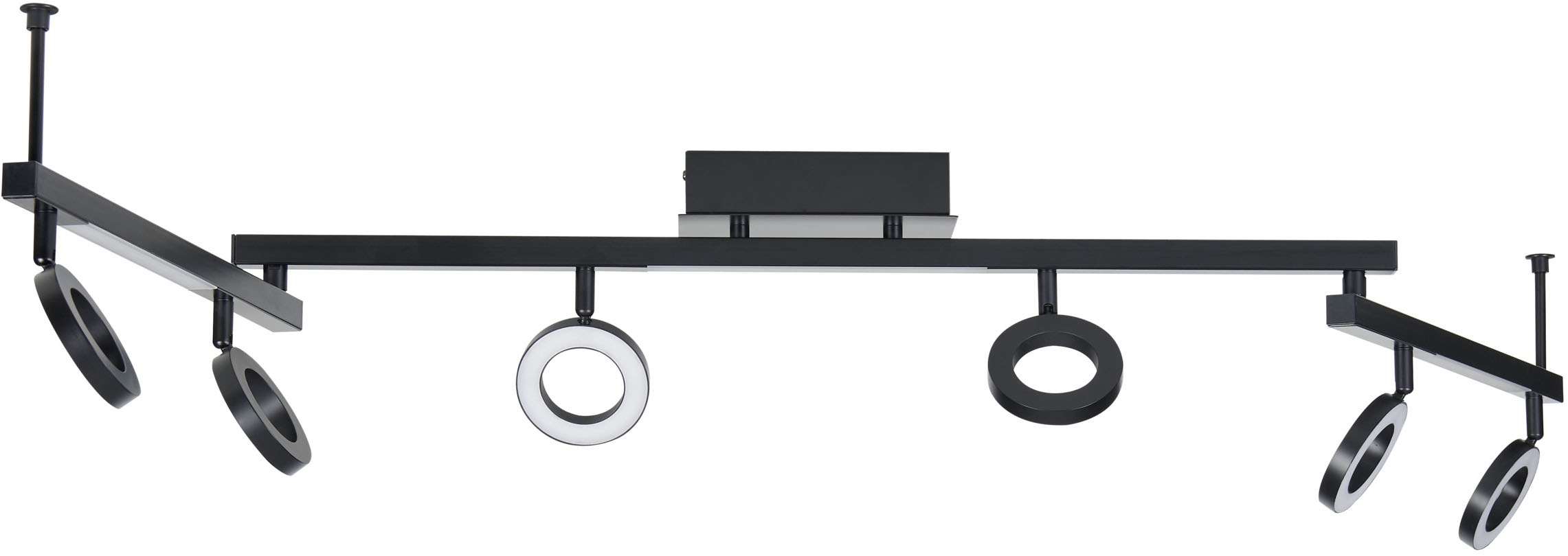 EGLO Deckenspot "CARDILLIO 1 Spotlampe - Alu, Stahl - LED;LED - 6X3,2W;3X3,3W - IP20", schwarz, 9, H: 19,5cm, 1 Stk., Leuchten, Wandleuchte, Wandspot, schwenkbar, Strahler, L158,5 x B8,5 x H19,5 cm, Deckenspot