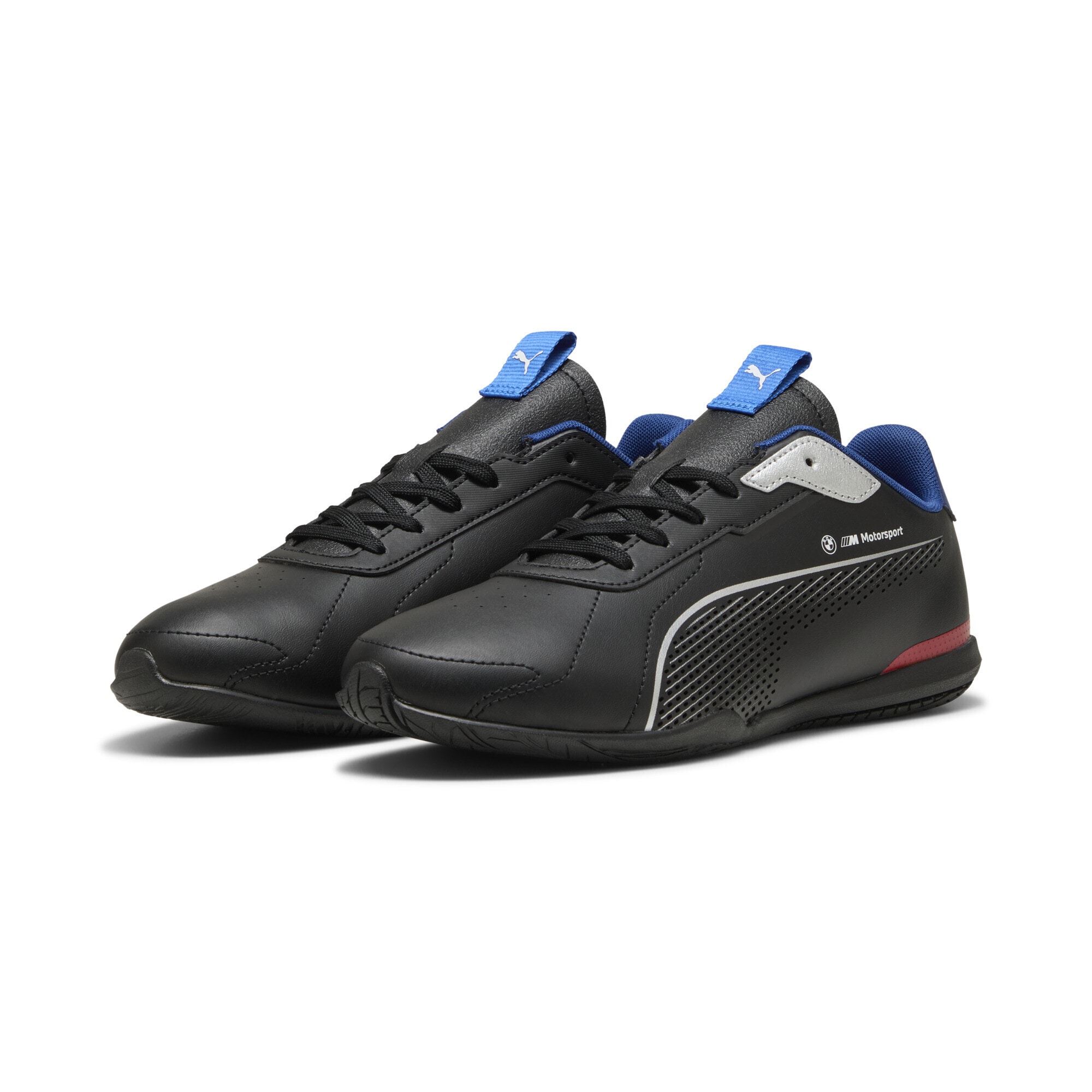 Sneaker PUMA "BMW M Motorsport Neo Cat 3.0 Sneakers Erwachsene", Damen, Gr. 41, schwarz silber metallic, Obermaterial: Synthetik, Textil; Futter: Textil; Innensohle: Textil; Laufsohle: Gummi, Schuhe Sneaker