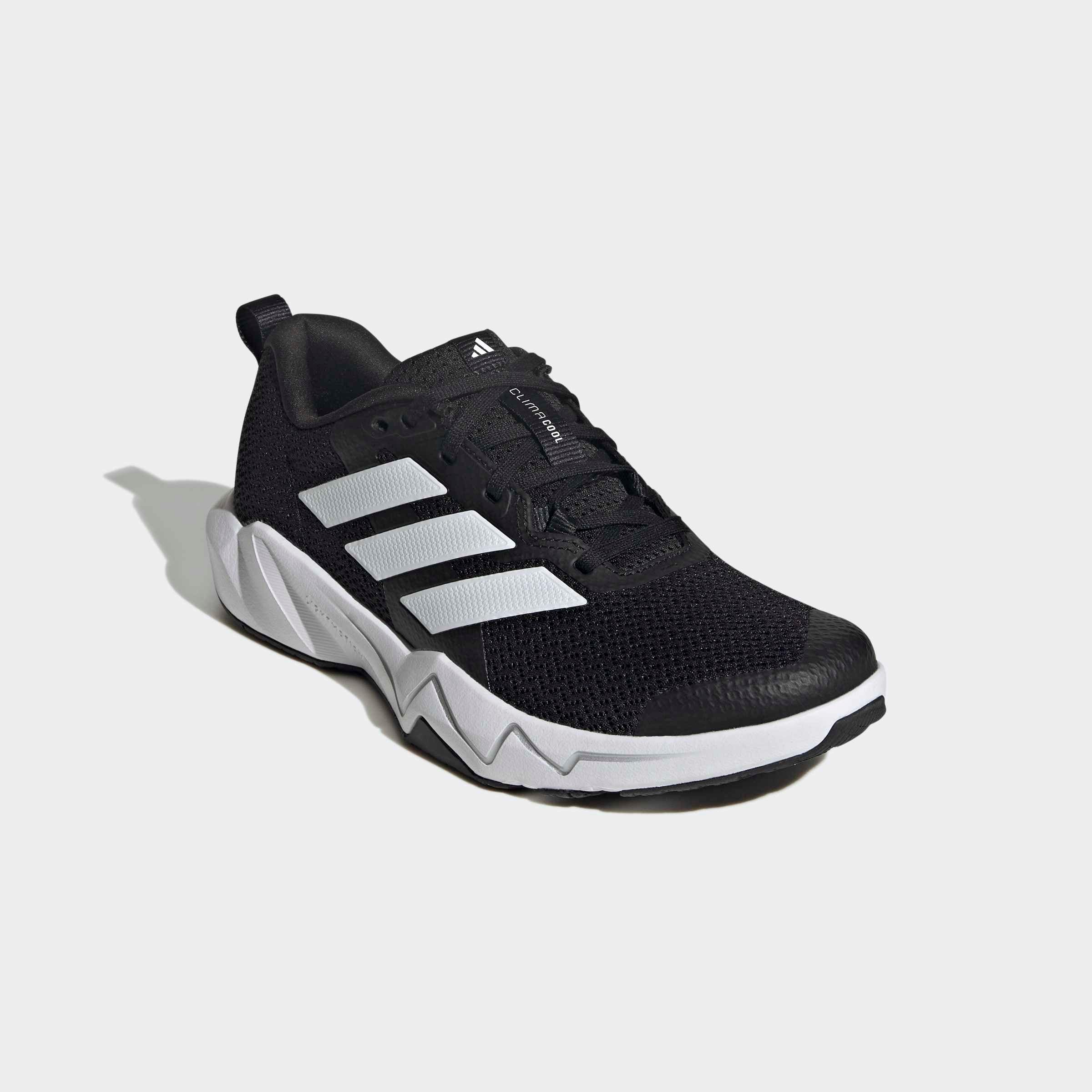 Trainingsschuh ADIDAS PERFORMANCE "RAPIDMOVE GO", Damen, Gr. 39, core schwarz, cloud weiß, silber metallic, Textil, Schuhe