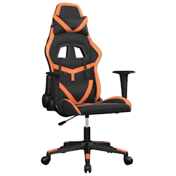 vidaXL Gaming-Stuhl mit Massagefunktion Schwarz und Orange Kunstleder Image