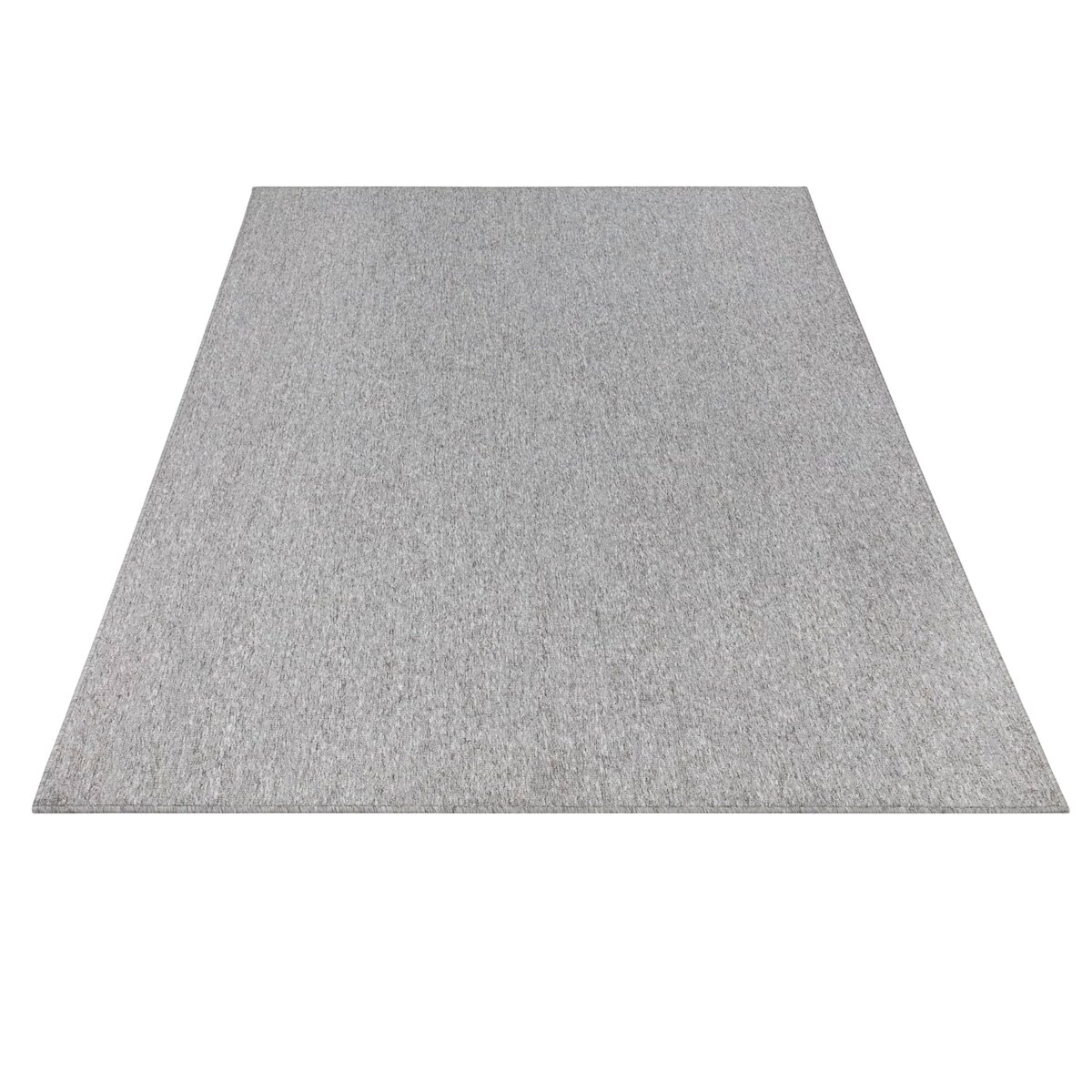 KADIMA DESIGN Waschbarer Teppich waschmaschinenwaschbar Unifarben Küche, Flur schmutzabweisend Grau Rechteckig 120x160 | 100% Polypropylen | Florhöhe: 4 mm Image