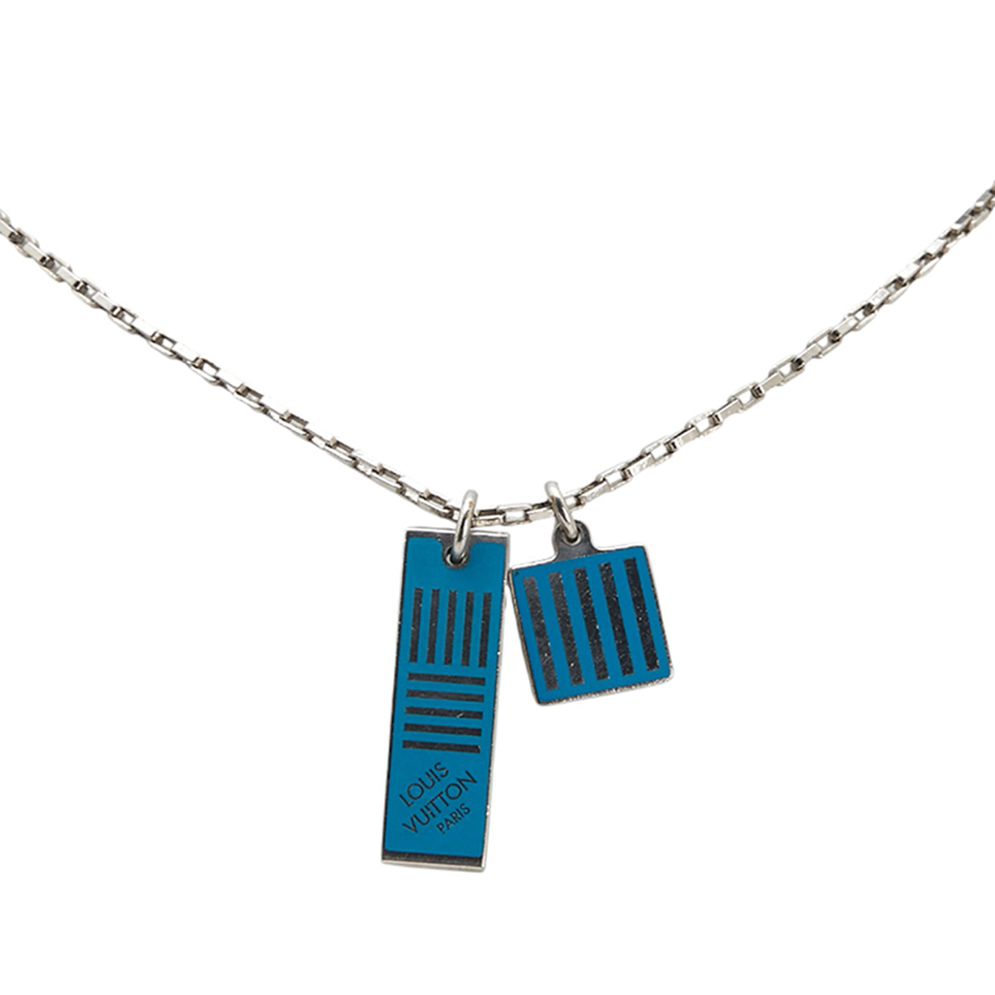Louis Vuitton Pre-owned Womens Pendant Necklace - Blue Metal - One Size | Louis Vuitton Pre-owned Sale | Discount Designer Brands