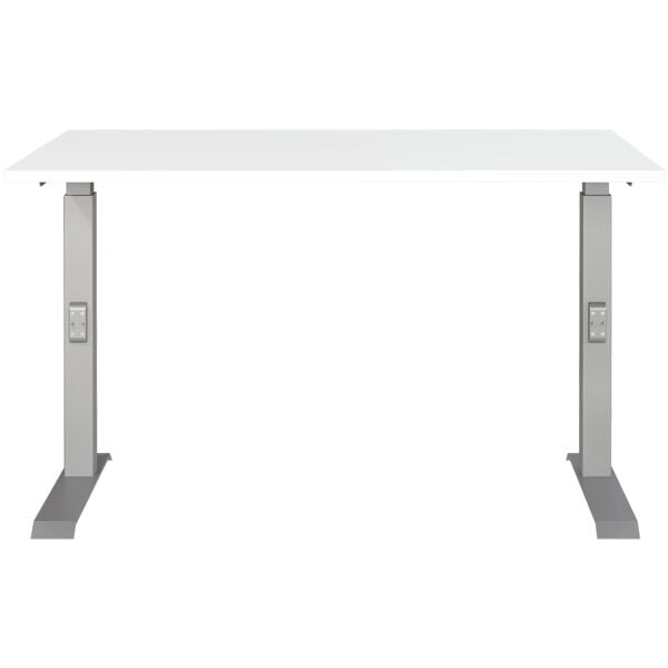 Germania-Werke Schreibtisch höhenverstellbar (manuell) »Downey« 120 cm hellgrau, 120x91x80 cm Image