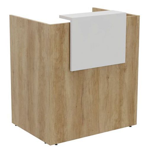 Banque D'accueil Filia + 1.00 M Chêne Vieilli/blanc - Buronomic