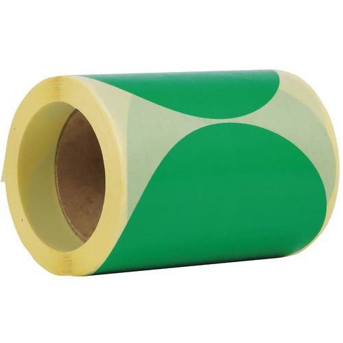 Pastille Adhésive Amovible En Rouleau Ø150mm Vert - Manutan Expert