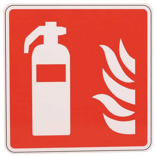 Panneau Incendie - Extincteur Incendie- Aluminium- 200x200mm - Manutan Expert