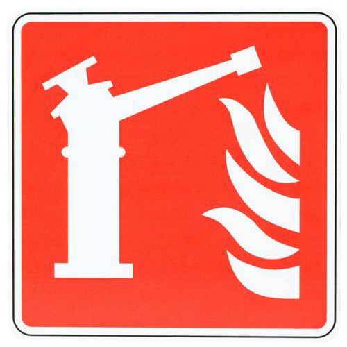 Panneau Borne Incendie/lance Incendie Aluminium 200x200 Mm - Manutan Expert