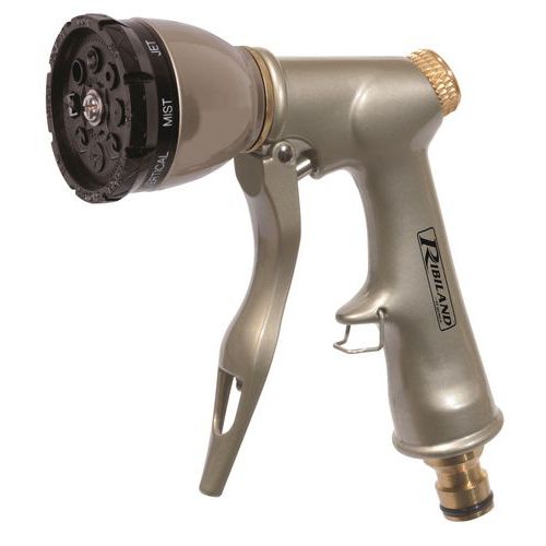 Pistolet Arrosage Métal & Laiton Multifonctions - Ribimex