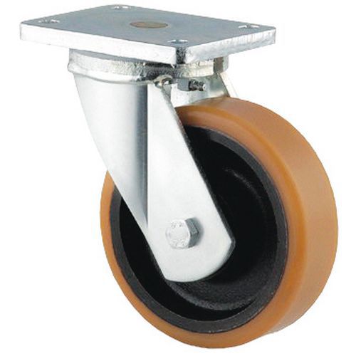 Roue Pivotante Polyuréthane Force:1200 Kg H Ht:305 Mm - Tente