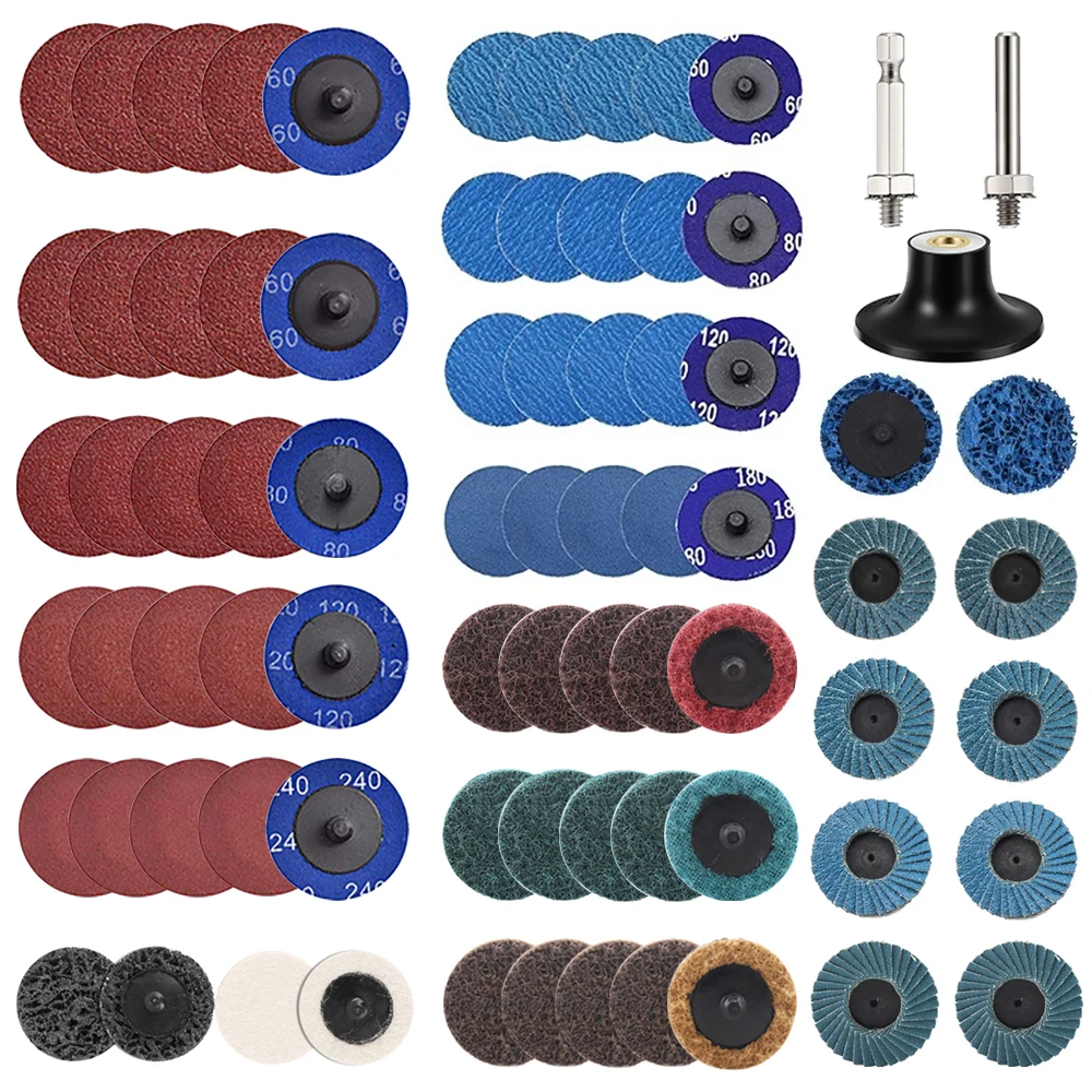 SIFANG 2 Zoll R-Typ Schleifscheibe Schleifscheibe Roll Lock Oberflächenpad Polieren Schleifpapier Schnellwechselscheibe für Drehwerkzeug Image